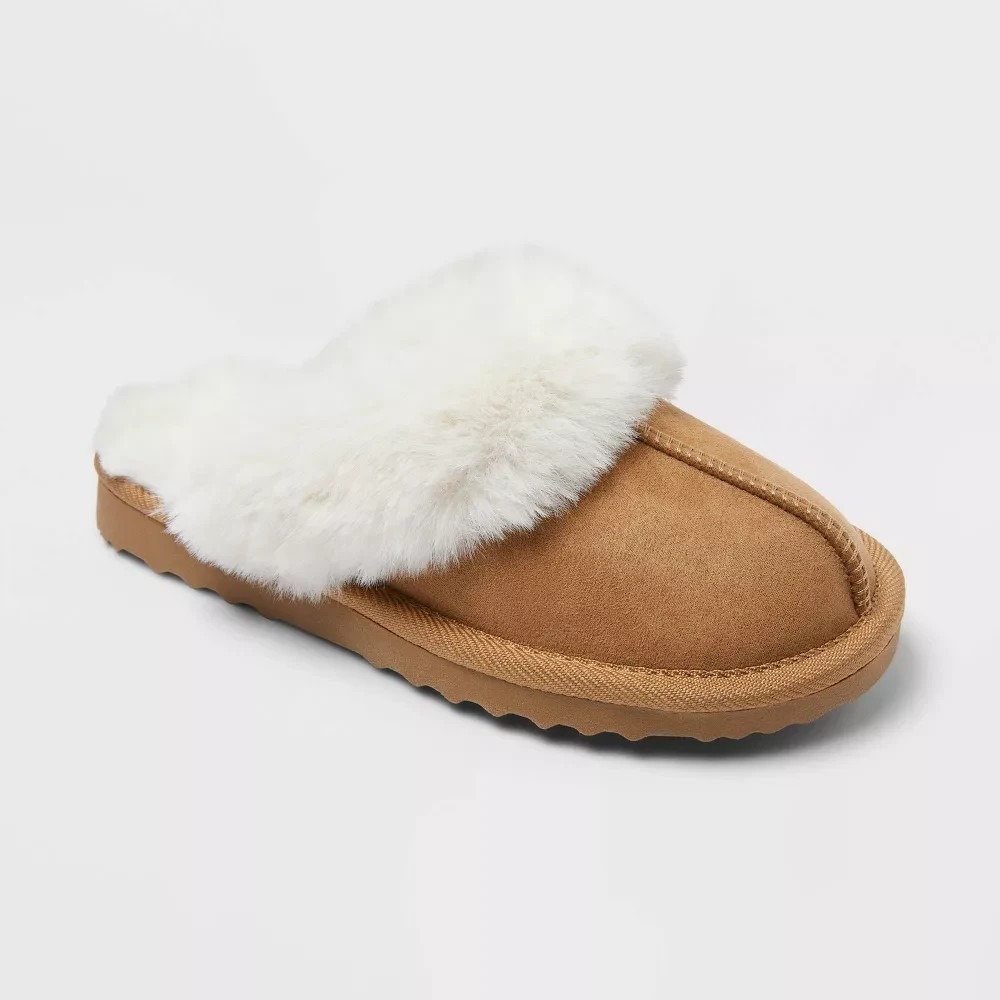 Big Kids Slippers by Cat & Jack Inez Scuff Brown Size 5 New With Tags